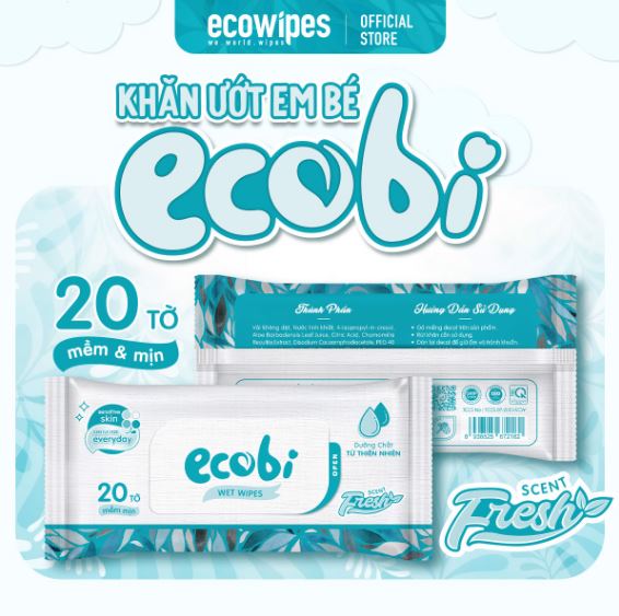 Khăn ướt Ecobi không mùi cho em bé - Khăn Ướt ECO WIPES - Công Ty Cổ Phần ECO WIPES Việt Nam
